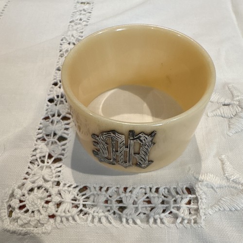 Ivorine celluloid napkin ring - ivorine,