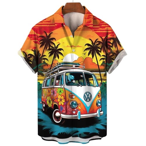 Mens button down - button, hippie