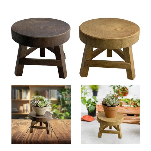Wooden plant stool pot - wooden,