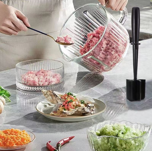Hand crank meat grinder and - grinder,