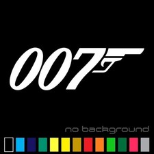 007 James Bond Sticker Vinyl Decal Gun Wall Car Window Truck Bumper Auto Laptop