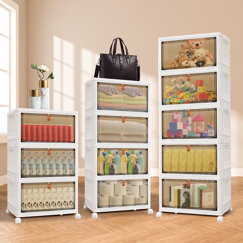 Folding stackable storage box - stackable,