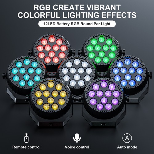 12led rgb wireless battery par - wireless,