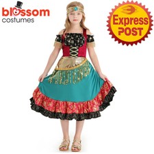 N1563 Gypsy Fortune Teller Girls Mystic Halloween Dress Up Book Week Costume
