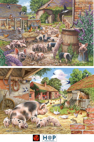 Pig piglet themed farm jigsaw - piglet,