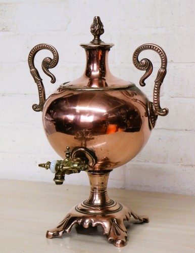 Antique copper samovar with - antique,