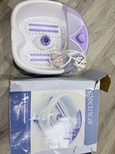 NEW Electric Powered Home Foot Spa Bath Bubble Heat Massager Vibration Massage