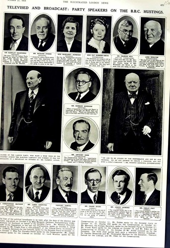 Old vintage print 1951 attlee - 1951,