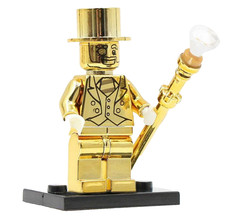 Custom Lego Chrome Plated Mr Gold Mini Figure