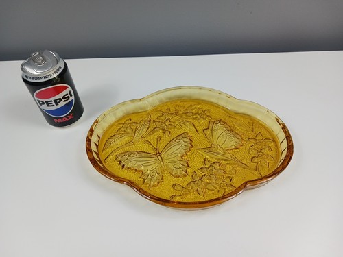 Vintage amber moulded - moulded, glass