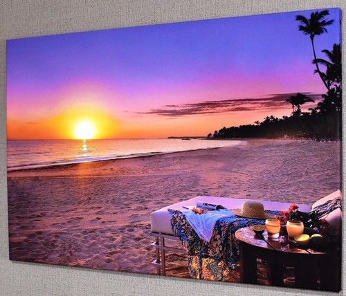 Stunning purple sunset - sunset, beach