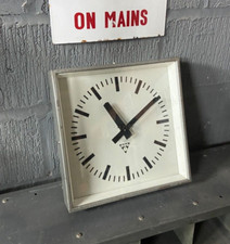 Mid Century Pragotron Station Wall Clock Czech