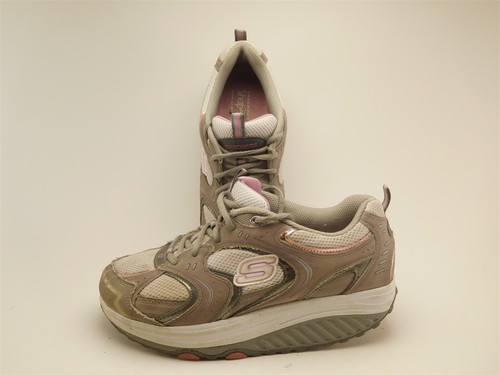 Skechers shape ups gray pink - shape,