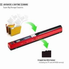 Portable Handheld Wand Wireless Scanner A4 Size 900DPI JPG/PDF Formate LCD