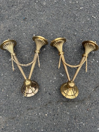 Pair gilt bronze double - pair,
