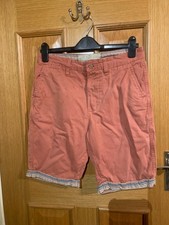 Salmon/Pink Next Chino Shorts Waist 30" Good Condition
