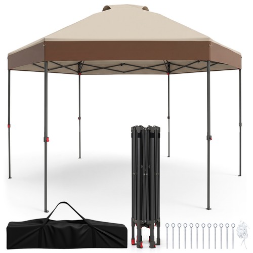Hexagonal pop garden gazebo - up,