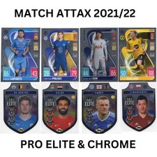 MATCH ATTAX 2021/22 PRO ELITE CHROME SHIELD / CHROME PREVIEW - CHOOSE YOUR CARD