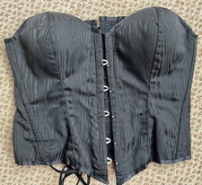 Vollers Black Taffeta Laced Up Corset Size 12