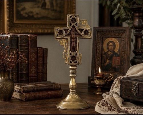 Vintage byzantine style brass - vintage,