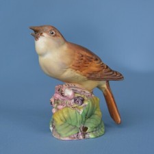 Vintage Royal Worcester British Bird Figurine “Nightingale” No. 3337 Excellent