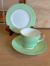 Wedgwood Bone China Trio (Cup,Saucer & Side Plate)- April Green By Louise Powell