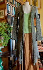 PLUMO ANTHOLOGY AVOCA VINTAGE LACE KNIT CARDIGAN SIZE 10 IRELAND