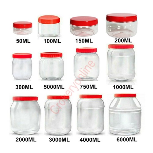 Plastic storage jars - plastic,