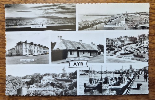 Ayr multi view 1955 postcard - ayr,