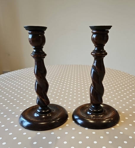 Pair vintage wooden - pair,