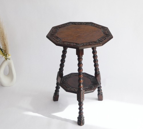 Antique wooden table - antique, bobbin