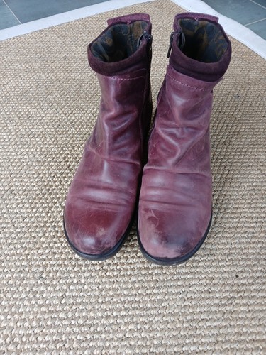 Fly london burgundy leather - fly,