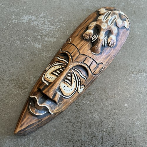 30cm gecko mask - 30cm, wooden