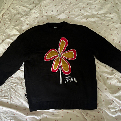 Stüssy men black crew neck - men's,