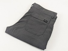 Prana Stretch Zion Straight Pants Hiking Belt Roll Snap Up Mens 33x30 Relax Gray