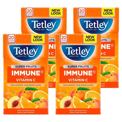 Tetley super fruit tea - super,