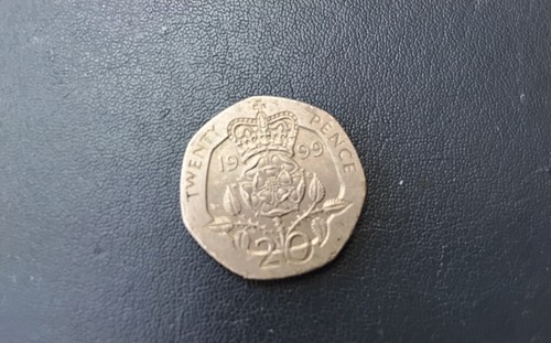 British twenty pence coin - a,