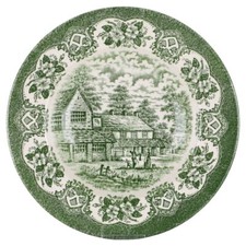 Soup Plate English Ironstone Tableware Old Inns Series Green Green