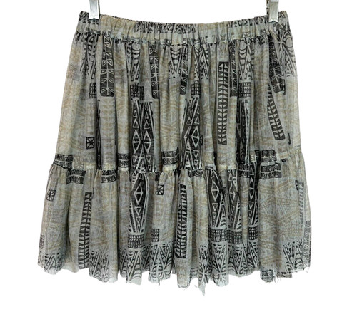 Lilith gray sheer mesh tribal - gray,