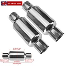 2 Exhaust Silencer 4" x 2.5" x