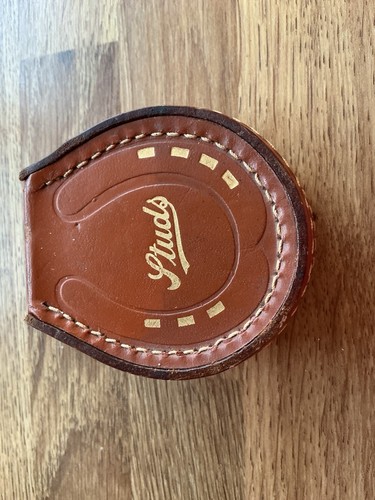 Vintage leather horse shoe - leather,