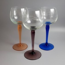 Set of 3 Colored Stem Wine