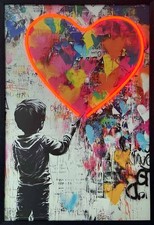 Love Boy Banksy Style Framed