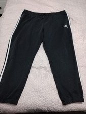 Adidas Men's Black Fleece Joggers Size 3xl In Good Condition See All The Pics