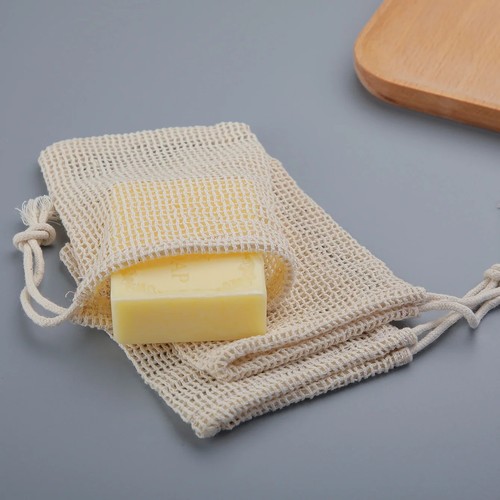 Natural cotton soap saver - natural,