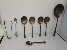 8x Vintage Silver Spoons De Montfort Plate EPNS, Coronation 1953 Etc