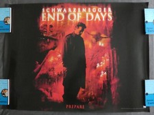 END OF DAYS 1999 RARE ROLLED SCHWARZENEGGER orig UK teaser quad poster 40" x 30"