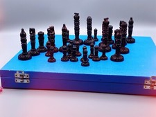 Vintage Chess Set Wooden
