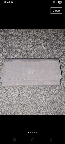 Kipling grey large purse - grey,