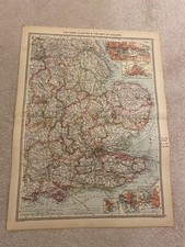 THE EAST OF ENGLAND - Antique 20 x 15 Inch Map Published By Harmsworth In 1905
